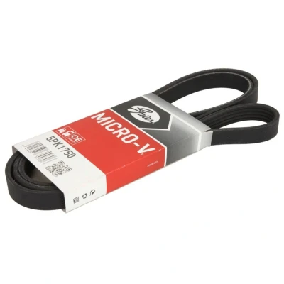 Imagem de GATES Micro V 5PK1750 Correia trapezoidal estriada 1750 5 Poliéster, EPDM (borracha de etileno propileno dieno) RENAULT: CLIO 2, Scénic 1