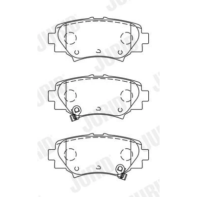 Imagem de JURID 573614J Jogo de pastilhas para travão disco com avisador sonoro desgaste sem acessórios MAZDA: 3 Sedan, Hatchback