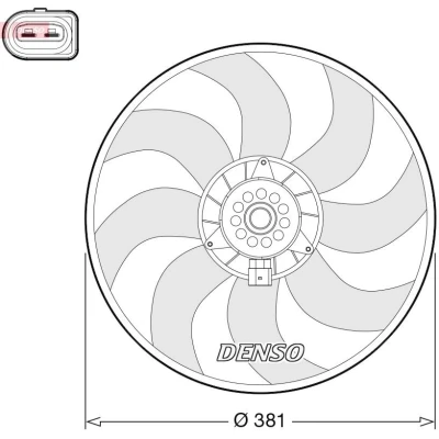 Imagem de DENSO DER02006 Ventilador de Radiador 12 AUDI: A6 C7 Avant