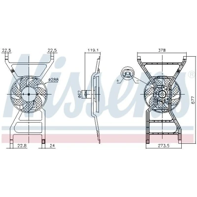 Imagem de NISSENS 850089 Ventilador de Radiador RENAULT: MEGANE 2 Kombi, CLIO 2,