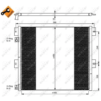 Imagem de NRF EASY FIT 35924 Condensador com retentor 14,2 11,2 Alumínio 500