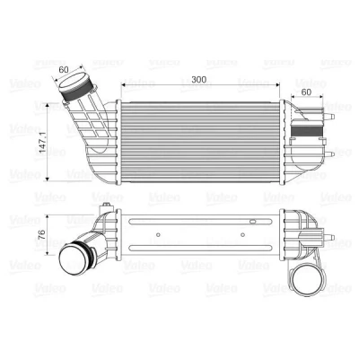 Imagem de VALEO 818345 Intercooler sem válvula de recirculação dos gases escape CITROËN: C4 I Grand Picasso, PEUGEOT: 308 SW