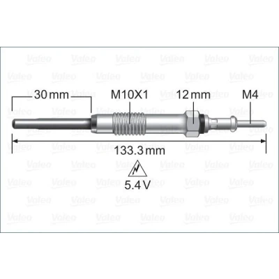 Imagem de VALEO 345243 Vela incandescente 5,4V M10x1