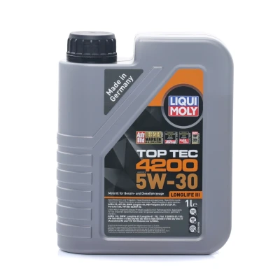 Imagem de Liqui Moly Top Tec 4200 5W 30 5l Óleo do motor 3707 VOLKSWAGEN: Touran I, Jetta 3, Sharan II, BMW: 3 Touring, Sedan, 5 AUDI: A4 B8 Avant