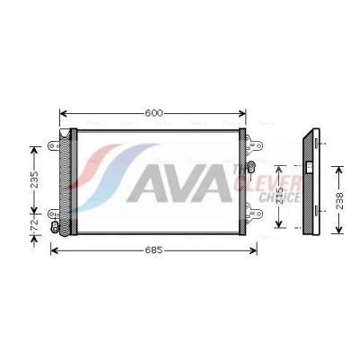 Imagem de PRASCO VNA5183D Condensador com secador 13,0 Alumínio 512 VOLKSWAGEN: Sharan I, SEAT: Alhambra I