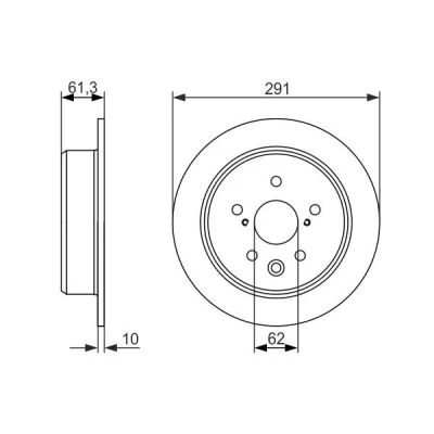 Imagem de BOSCH 0 986 479 657 Disco de travão 291 10 5 114,3 cheio oleado LEXUS: IS 2, 3