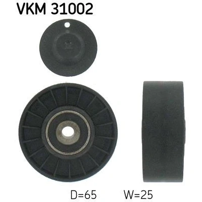 Imagem de SKF VKM 31002 Polia de Desvio VOLKSWAGEN: Golf 4, 4 Variant, SEAT: Ibiza 2, AUDI: A3 Hatchback