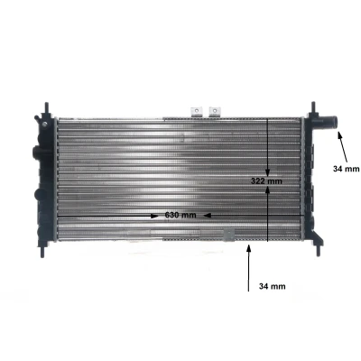 Imagem de MAHLE ORIGINAL CR 441 000S Radiador, arrefecimento do motor para veículos sem ar condicionado 635 318 28 Aletas de refrigeração unidas mecanicamente