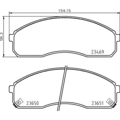 Imagem de BREMBO P 30 091 Jogo de pastilhas para travão disco com avisador sonoro desgaste sem acessórios KIA: K2500 Camião plataforma/Chassis