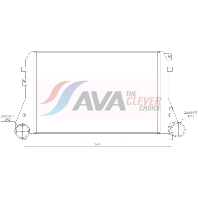 Imagem de PRASCO VNA4227 Intercooler com acoplamentos rápidos VOLKSWAGEN: GOLF 5, Touran I, 6, AUDI: A3 Hatchback, Sportback, SEAT: Leon II Hatchback