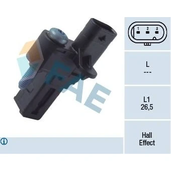 Imagem de FAE 79287 Sensor de Hall BMW: 3 Sedan, Touring, 6 Coupe, MINI: Hatchback, PEUGEOT: 207 Hatchback