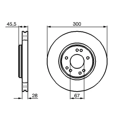 Imagem de BOSCH 0 986 478 526 Disco de travão 300 27,9 5 112 ventilado, interior ventilado revestido ligado/alto carbono MERCEDES BENZ: 190, W124 Sedan