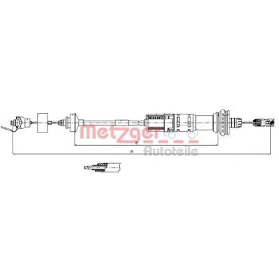 Imagem de METZGER 11.3043 Cabo de Embreagem com afinação automática COFLE PEUGEOT: 206 Hatchback