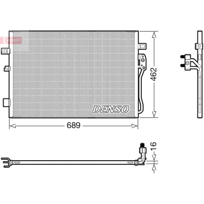 Imagem de DENSO DCN09145 Condensador sem secador R 134a