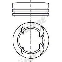 Imagem de NÜRAL 87 450400 10 Pistão 72,2 para biela trapezoidal