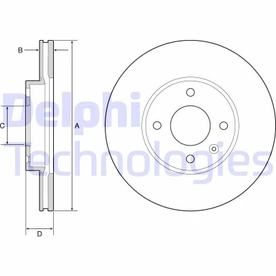 Imagem de DELPHI BG4951C Disco de travão 256 20 4 ventilado revestido alto carbono sem o rolamento da roda, anel sensor do ABS OPEL: Karl
