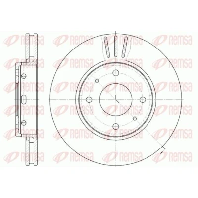 Imagem de REMSA 6585.10 Disco de travão Eixo dianteiro 281, 281 24 4 ventilado VOLVO: S40 I, V40 Carrinha, MITSUBISHI: Carisma Hatchback, Sedan