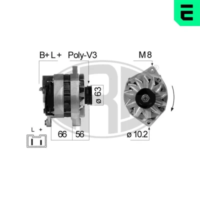 Imagem de ERA 210092A Alternador 14V 90A RENAULT: CLIO 1, 19 II Hatchback, 1 Kasten