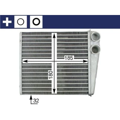 Imagem de MAHLE ORIGINAL AH 208 000S Radiador Quente com retentor VOLKSWAGEN: Passat B6 Variant, B7 Jetta 3, AUDI: A3 Hatchback