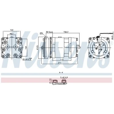 Imagem de Compressor, ar condicionado NISSENS 891000