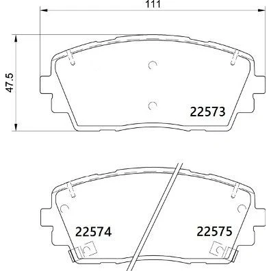 Imagem de BREMBO P 30 115 Jogo de pastilhas para travão disco com avisador sonoro desgaste chapa anti ruído acessórios KIA: Picanto II