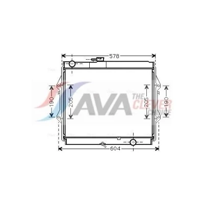 Imagem de AVA COOLING SYSTEMS Radiador, arrefecimento do motor Alumínio 450mm 518mm 16mm com aro Aletas de refrigeração soldadas TOYOTA: HILUX 6 Pick up TOA2642