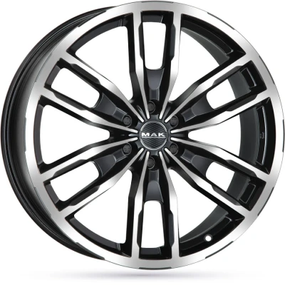 Imagem de Jante de alumínio mak peak 8.5x18 6x139.7 et35 frente polida preta