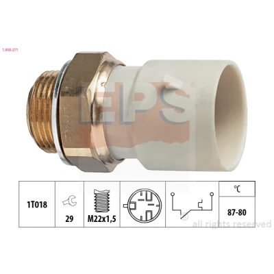 Imagem de EPS 1.850.271 Interruptor de temperatura, ventilador do radiador M22x1,5 Made in Italy OE Equivalent VOLVO: S40 I