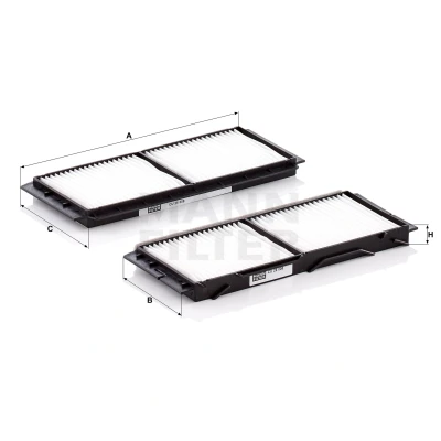 Imagem de MANN FILTER CU 26 008 2 Filtro, ar do habitáculo Filtro de partículas 250 102 17 MAZDA: 3 Sedan, Hatchback