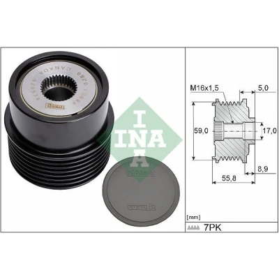 Imagem de INA 535 0354 10 Polia Roda Livre do Alternador Ferramenta especial necessária para a montagem