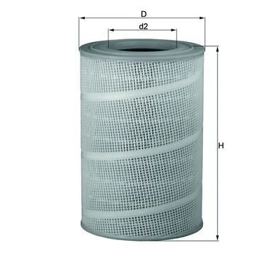 Imagem de MAHLE ORIGINAL LX 714 Filtro de ar 447,0 303,0 Cartucho filtrante