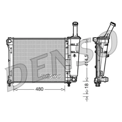 Imagem de DENSO DRM09161 Radiador, arrefecimento do motor Alumínio 480 414 18 FIAT: 500 Hatchback endado, norauto, oscaro, mister auto