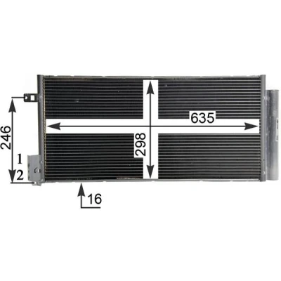Imagem de MAHLE ORIGINAL AC 505 001S Condensador com secador 12 8,8 627 OPEL: Corsa D Hatchback, B FIAT: Punto II Hatchback