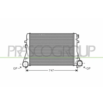 Imagem de PRASCO AD320N006 Intercooler com acoplamentos rápidos VOLKSWAGEN: GOLF 5, Touran I, 6, AUDI: A3 Hatchback, Sportback, SEAT: Leon II Hatchback