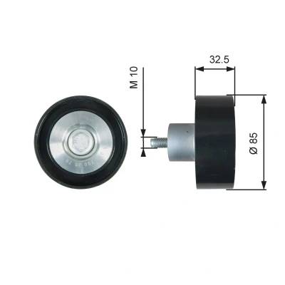 Imagem de GATES T36625 Polia de Desvio Micro V UNIQUE FIT