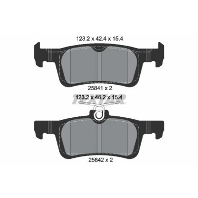 Imagem de TEXTAR 2584101 Jogo de pastilhas para travão disco não preparado indicador aviso desgaste PEUGEOT: 308 SW 2, II Hatchback, I