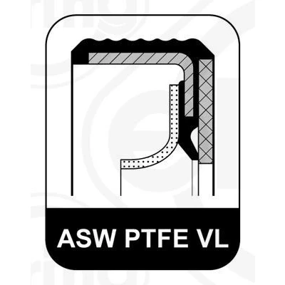 Imagem de ELRING 457.220 Retentor de Cambota com casquilho montagem PTFE (politetrafluoretileno)/ACM (borracha poliacrilato)