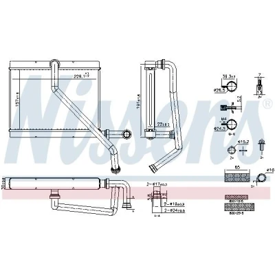 Imagem de NISSENS 707289 Radiador Quente com tubo/cabo BMW: 5 Touring, Sedan