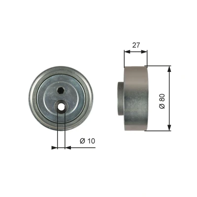 Imagem de GATES T36755 Polia de Desvio FleetRunner Micro V Stretch Fit SUZUKI: Grand Vitara 1 SUV
