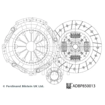 Imagem de BLUE PRINT ADBP300240 Kit de Embraiagem três peças com massa lubrificante sintética rolamento desembraiagem 215mm KIA: RIO 3