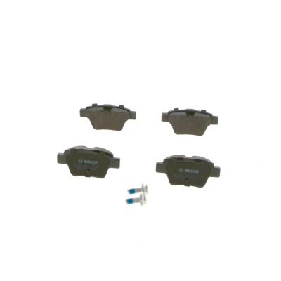 Imagem de BOSCH 0 986 494 099 Jogo de pastilhas para travão disco Baixo teor metálico com chapa anti ruído, parafusos acessórios