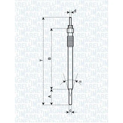 Imagem de MAGNETI MARELLI 062900091304 Vela incandescente 11V 10A M10X1,25 TOYOTA: Corolla Verso, Avensis II Station Wagon, RAV4 III SUV