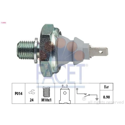 Imagem de FACET 7.0095 Sensor Pressão do Óleo M10x1 1 Made in Italy OE Equivalent VOLKSWAGEN: Golf 3, 4, Polo II Coupe, AUDI: 80 B4 Sedan, Cabriolet