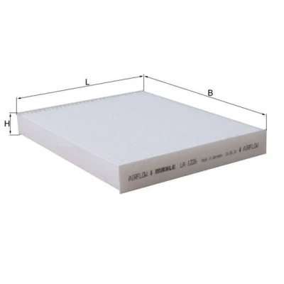 Imagem de MAHLE ORIGINAL LA 1226 Filtro, ar do habitáculo Filtro de partículas 163,0 209 25,0