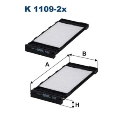 Imagem de FILTRON K 1109 2x Filtro, ar do habitáculo Filtro de partículas 254 102 24 NISSAN: ALMERA 1 Hatchback,