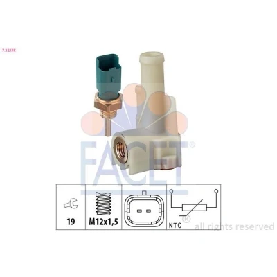 Imagem de FACET 7.3233K Sensor, temperatura do líquido de refrigeração Made in Italy OE Equivalent