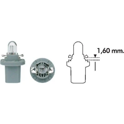Imagem de MAGNETI MARELLI 003724100000 Lâmpada 24 1,2 B2,4W cinzento