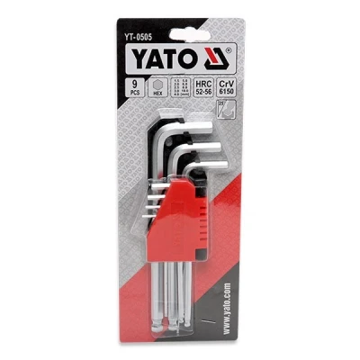 Imagem de YATO YT 0505 Kit de chaves parafusos angulares aço cromo vanádio 9