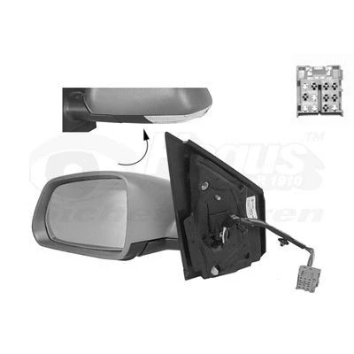 Imagem de Espelho retrovisor Van Wezel 5828817 esquerda com subcapa completo, não esférico, para regulação eléctrica dos espelhos, aquecível