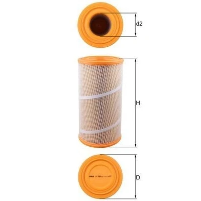 Imagem de MAHLE ORIGINAL LX 7080 Filtro de ar 350,0 177,0 Cartucho filtrante